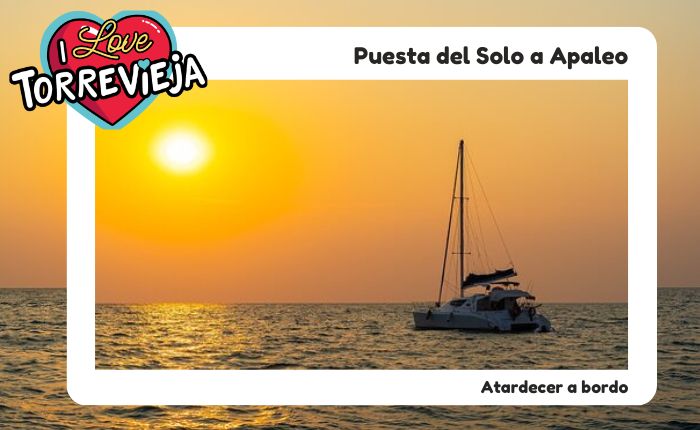 Sunset with I love Torrevieja Boats